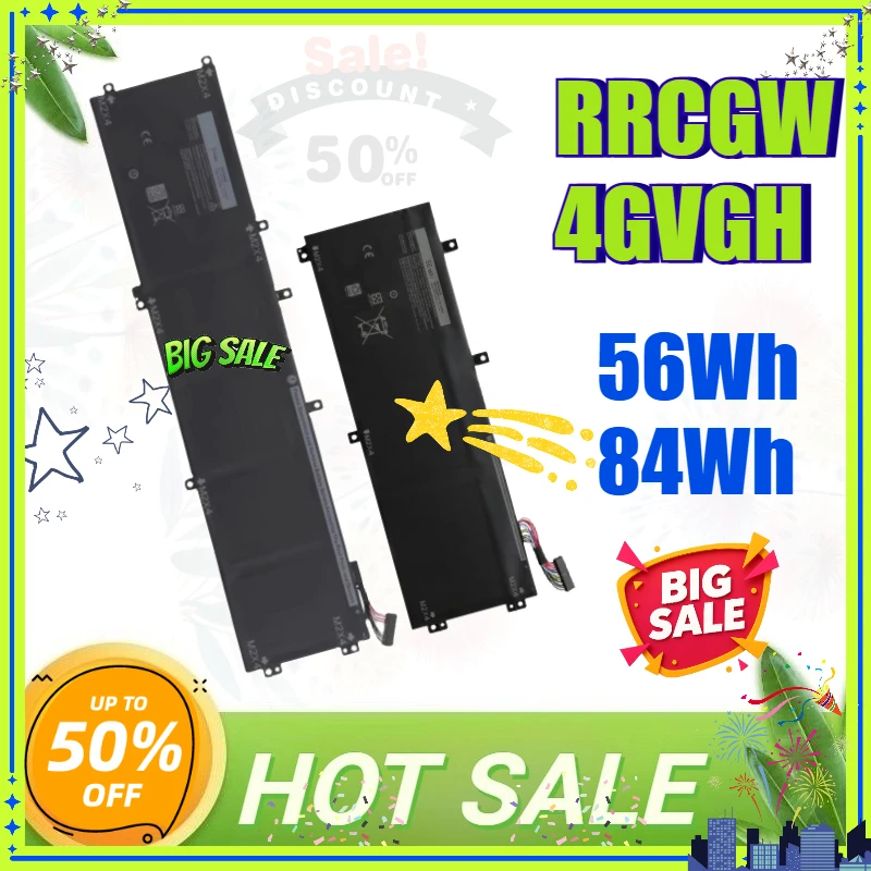 4GVGH RRCGW 84Wh/56Wh New Laptop Battery for Dell Precision M5510 for XPS 15 9550 D1828T M7R96 62MJV T453X 1P6KD P56F001