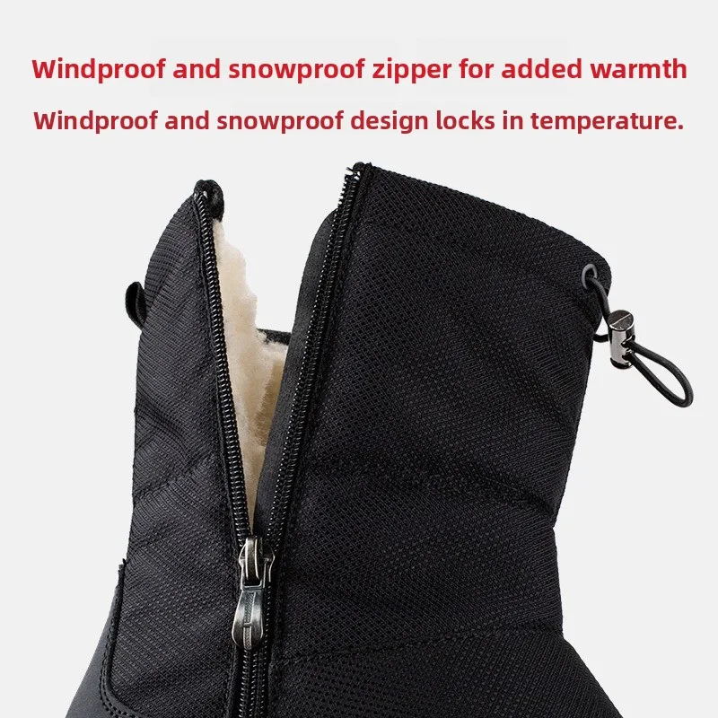 Winter Men Boots Thickene Warm Snow Boots Outdoor Non-slip Platform Boots Winter High-top Cotton Shoes for Men Botas Para Hombre