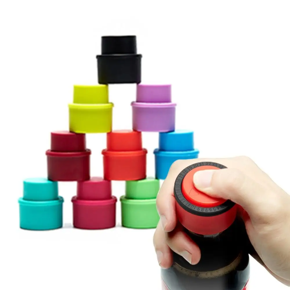 Drink Sealer Caps Bottle Pump Cover 1 Pcs ABS Drink Sealer Bottle Stopper Inflatable Airtight Soda Cap Frizzy Carbonation Keeper