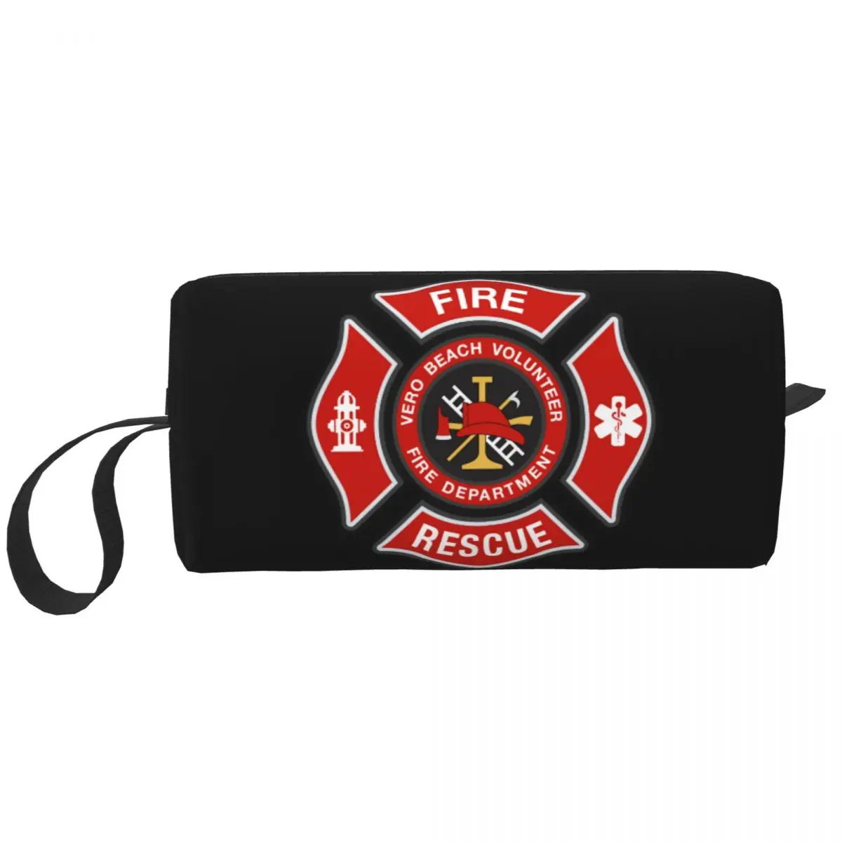 Fire Rescue Firefighter Cosmetic Bag Women Fashion Large Capacity Makeup Case Beauty Storage Toiletry Bags