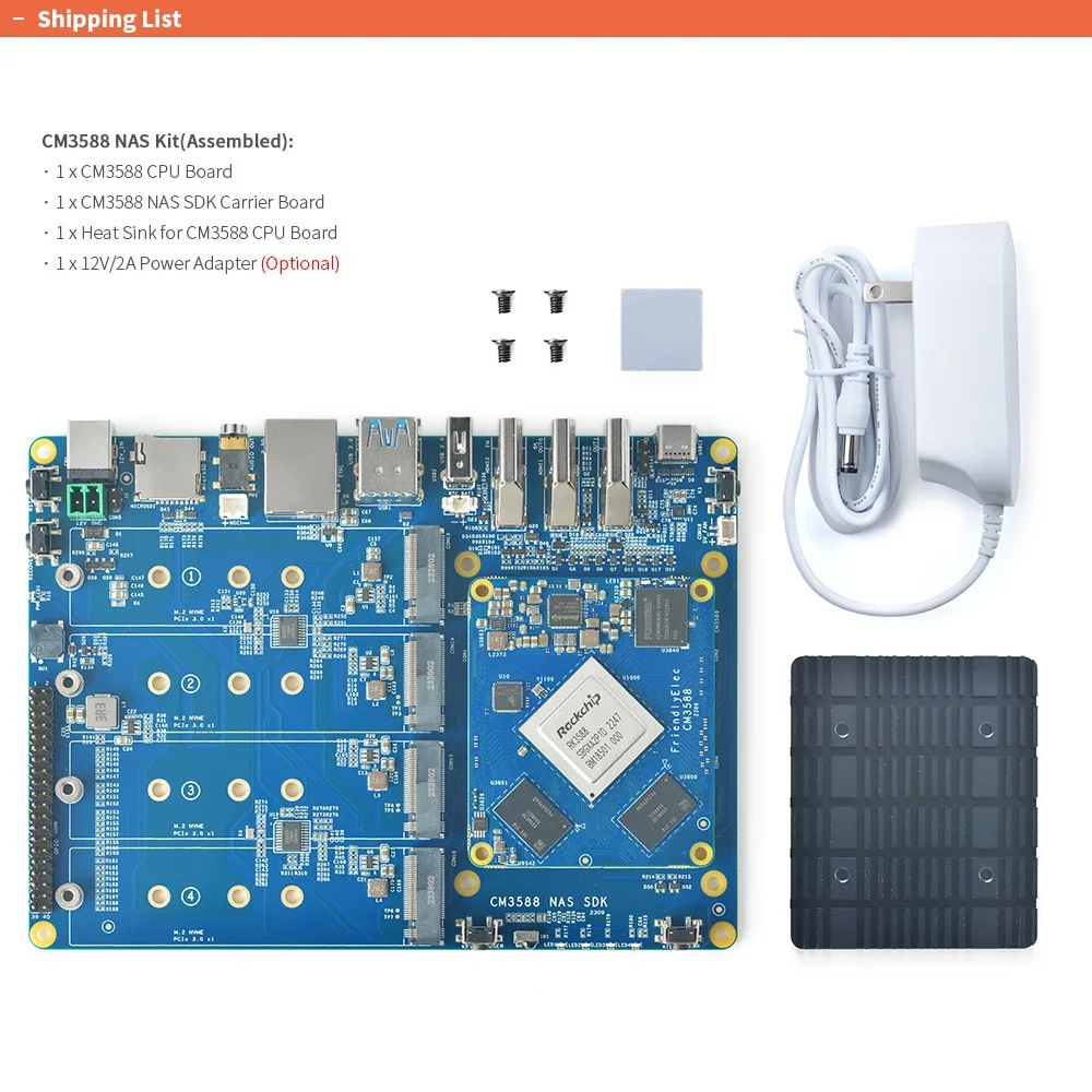 Imagem -03 - Development Board Kit Dual 2.5g Mais Gigabit Pcie 3.0 Suporta 8k Suporta Placa de Desenvolvimento Rk3588 Cm3588