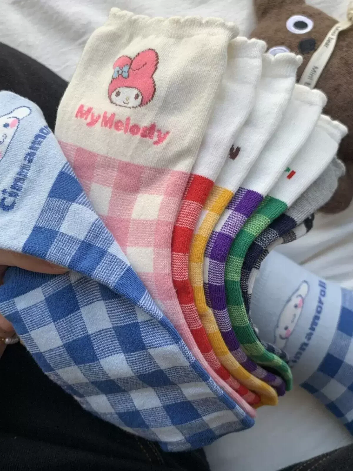 

Носки Sanrio Cinnamoroll Hello Kitty Kawaii My Melody Kuromi мультфильм аниме милые детские хлопковые теплые носки подарки для девочек