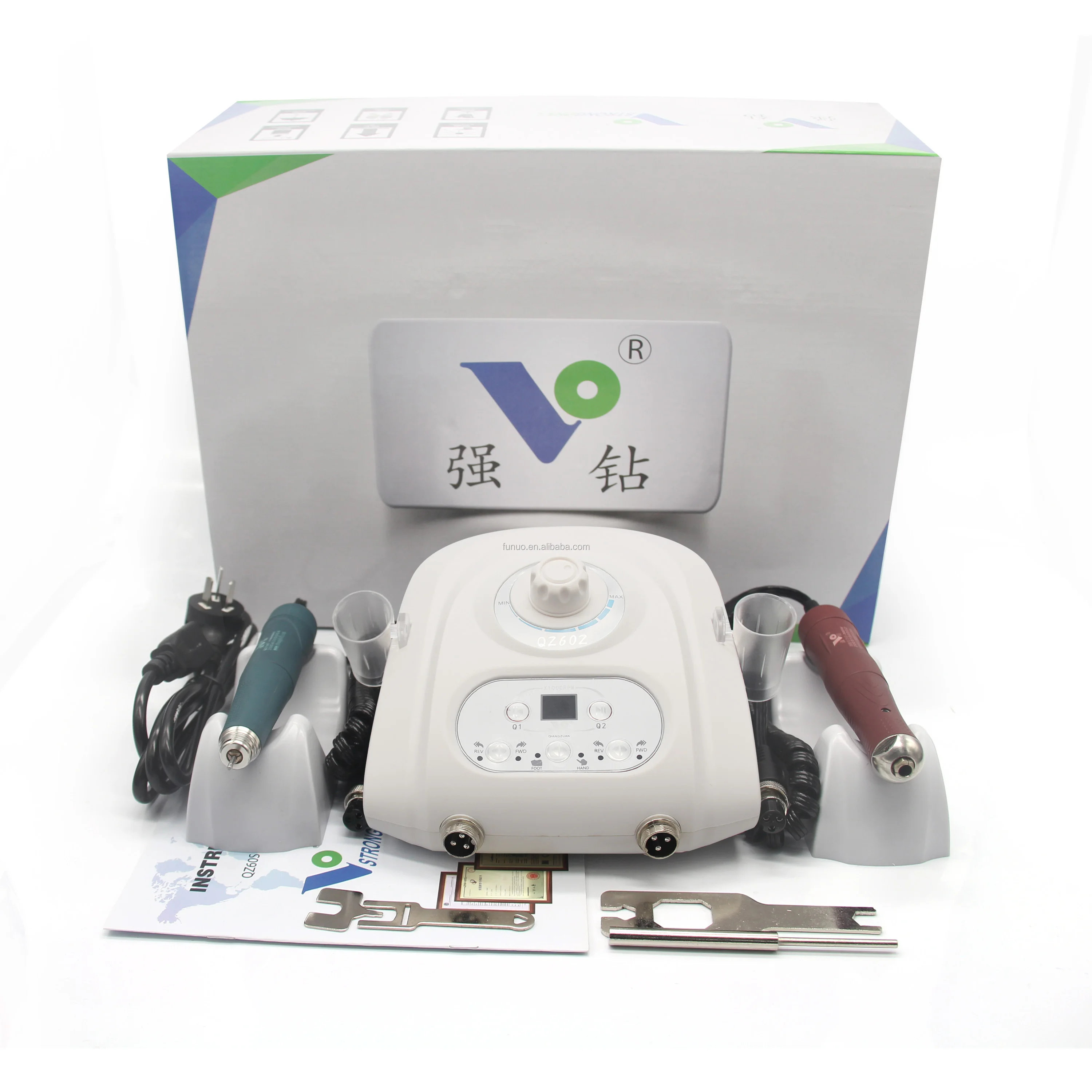2026 Hoge Duurzaamheid Micromotor Borstelloze Sieraden QZ60Z 107 Dual-lock FN207C Handstuk Sieraden Grinder Polijstmachine