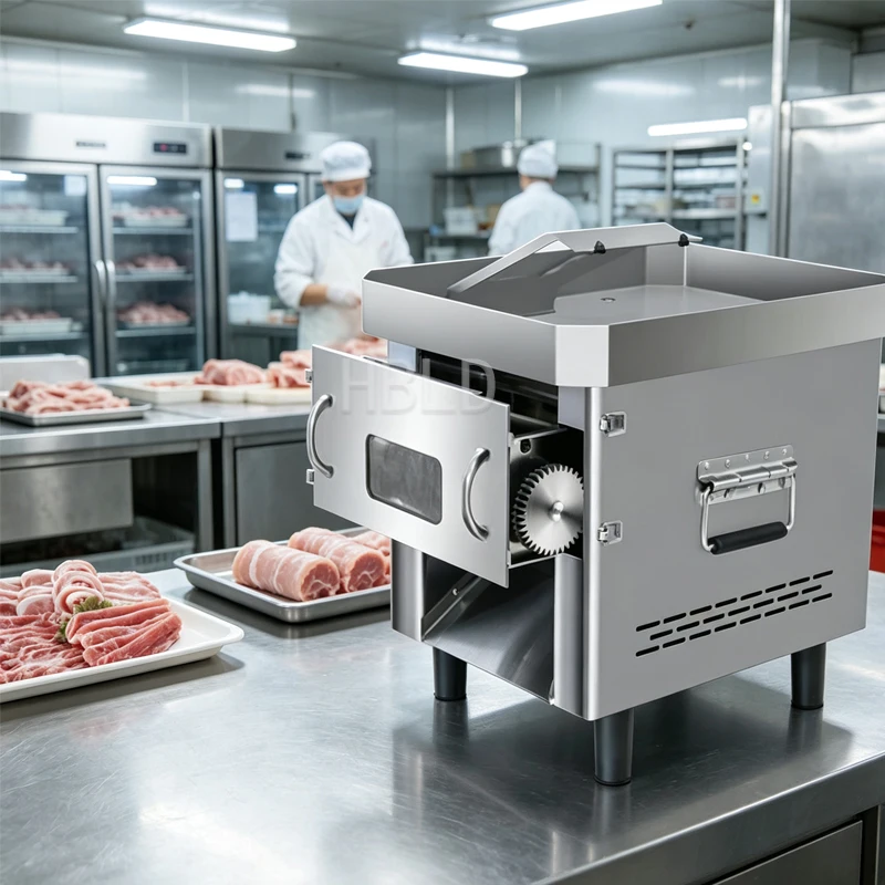 Stainless Steel Fully Automatic Electric Meat Cutter Vegetable Shredder Kitchen Appliance for Home Use