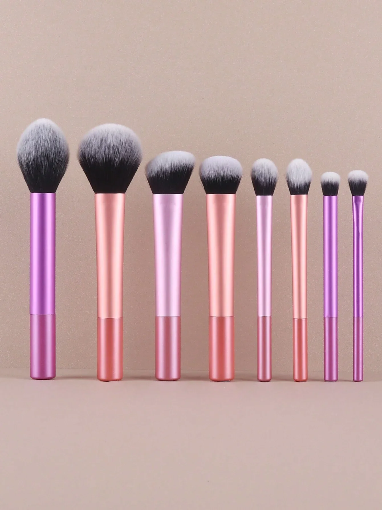 8pcs Multifunctional Cosmetic Brush Set - Powder, Blush, Foundation, Eye Shadow, Blending, Contour Brushes