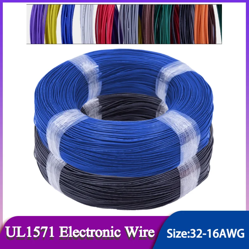 

Flexible 32-16AWG Electronic Wire UL1571 Approved PVC Insulated Tin-Plated Copper for LED DIY Use Accessories Equipment Supplies
