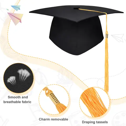 5 पीस अकादमिक टोपी ऐक्रेलिक फाइबर हेडवियर अकादमी स्मारिका कैप्स कॉस्प्ले आपूर्ति पेंडेंट यूनिसेक्स स्नातक टोपी मास्टर 6 best sales स्नातक टोपी - №1