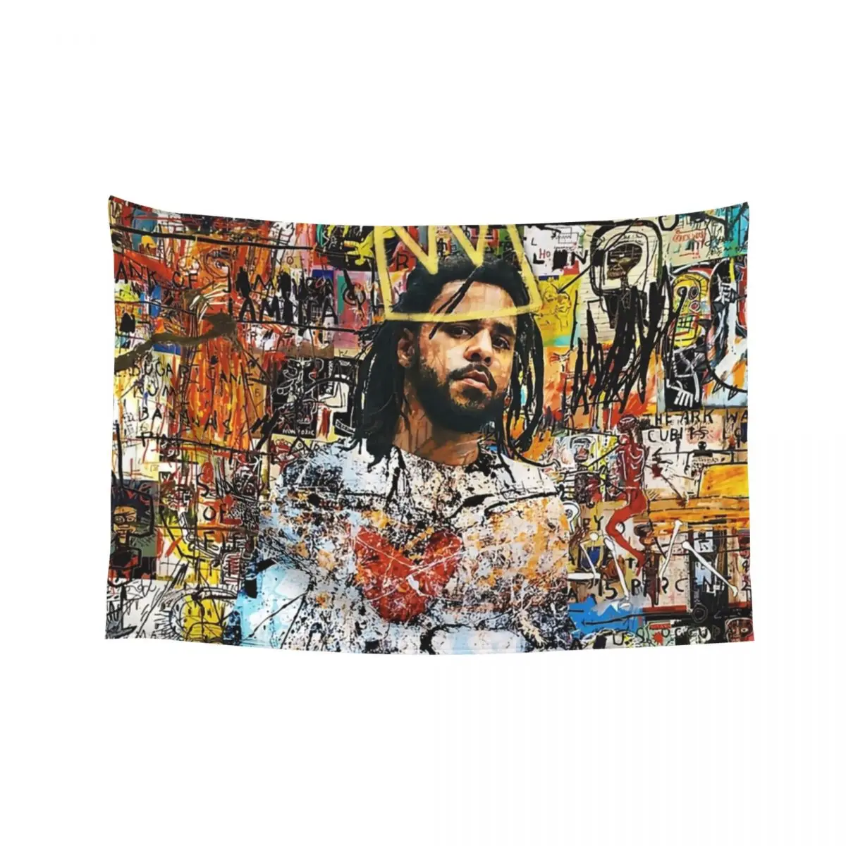 

J Cole Forest Hills Drive Drawing Wall Tapestry Decoration Aesthetic Decoration Home Carpet Wall Tapestry