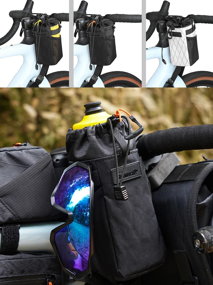 Rhinowalk 1L Bike Water Bottle Bag Cycling Cup Holder Handlebar Bottle Pouch Insulated Bikepacking Bag Cycling Front Pocket 2026