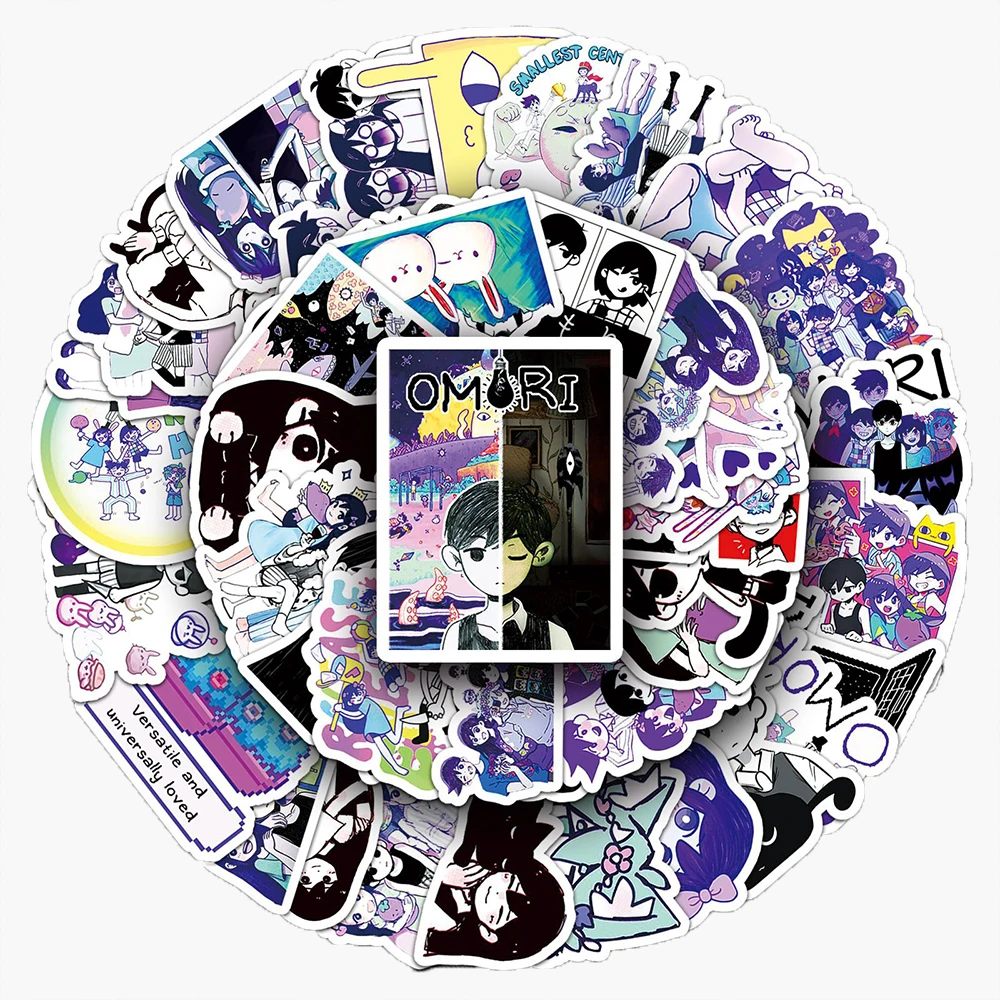 

10/30/50pcs Omori Anime Game Stickers Cute Cartoon Graffiti Sticker Luggage Phone Case Notebook Waterproof Decals Decoration Toy