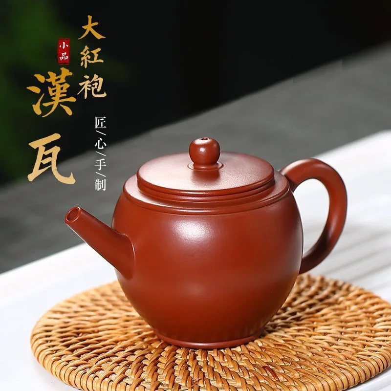 

Dahongpao Tea Purple Clay Teapot Wholesale Factory Direct Sales Sketch Hanwa Pure Handmade Teapot Small Size One Piece Dropshipp