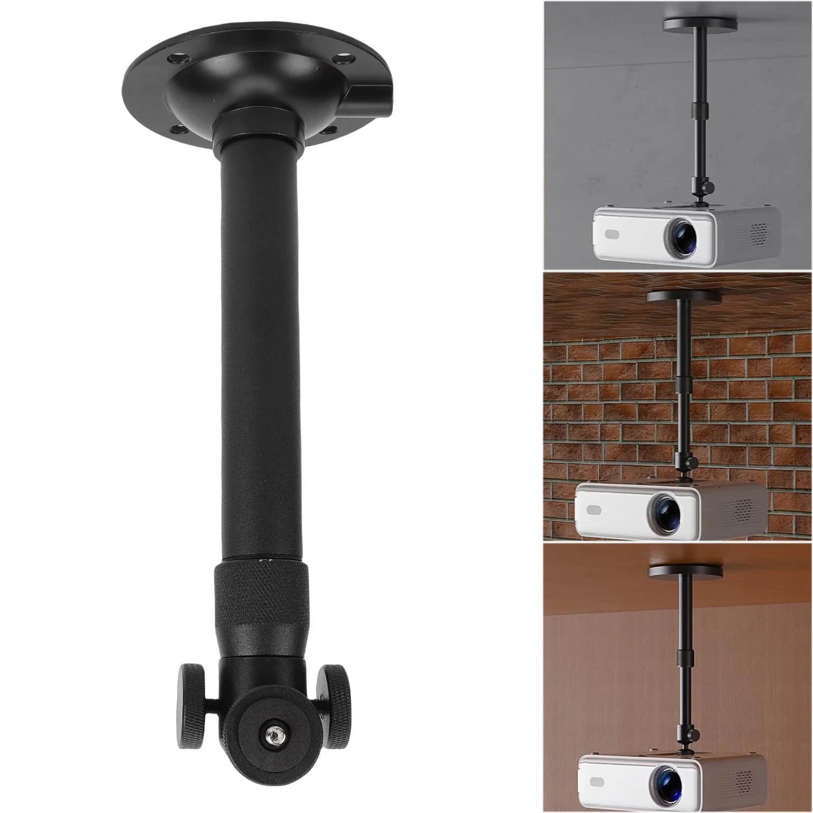 

Крепление для проектора на потолок или стену для проекторов TMY, универсальное, регулируемое по длине от 7,9 до 15,7 дюймов, поворот на 360° ° Вращение на 90° ° Кронштейн для наклонной установки