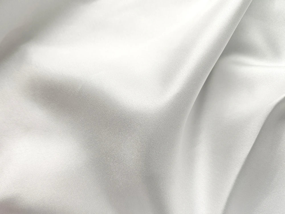 29\'\' Wide 12 Momme Mulberry Silk Twill Fabric Dress Shirt Scarf Coat Lining Material Natural White Pure Silk