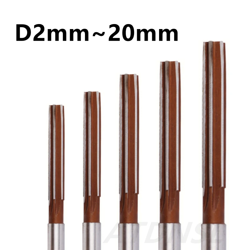 D2-20mm Hand Reamer CNC Chuck Milling Cutter Straight Handle Reamer 3/4/5/6/7/8/9/10/11/12/13/14/15/16/17/18/19/20mm 2.5-8.5mm