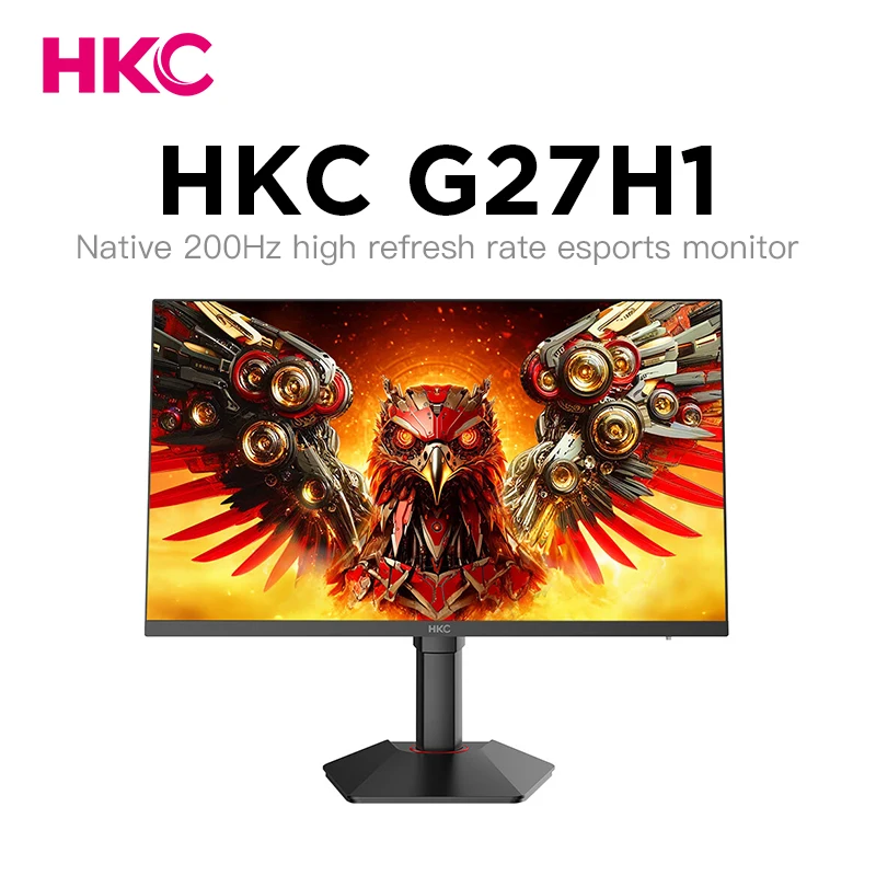 HKC G27H1 27 inch High-Definition LCD Display,Supports 200Hz Ultra-High Refresh Rate, Smoother Running Picture