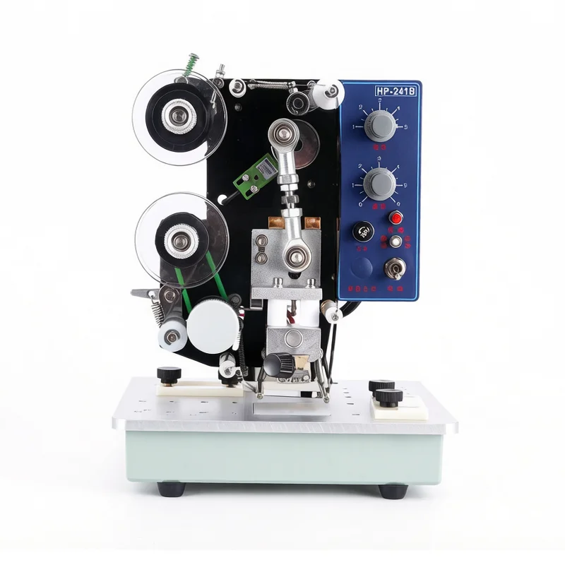 Semi-Automatic Batch Number Coding Machine Color Ribbon Hot Stamping Expiry Date Printing Machine