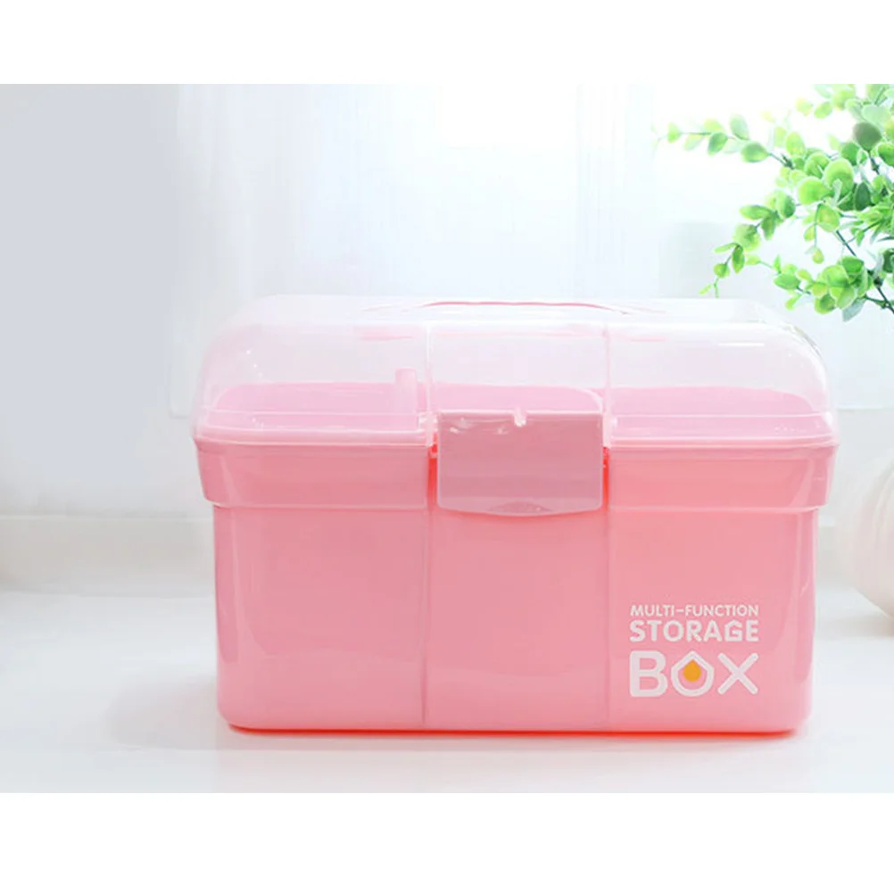 صندوق دواء 31x20x20 سنتيمتر وردي ناعم النهاية حقيبة حمل قوية للطب ومستلزمات الإسعافات الأولية صندوق الإسعافات الأولية