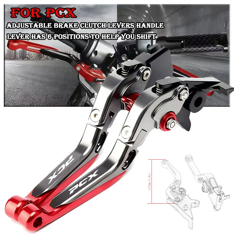 

Motorcycle Adjustable Brake Clutch Levers handle For PCX125 PCX 125 all years 2014 2015 2016 2017 2018 2019 2020 2021 2022