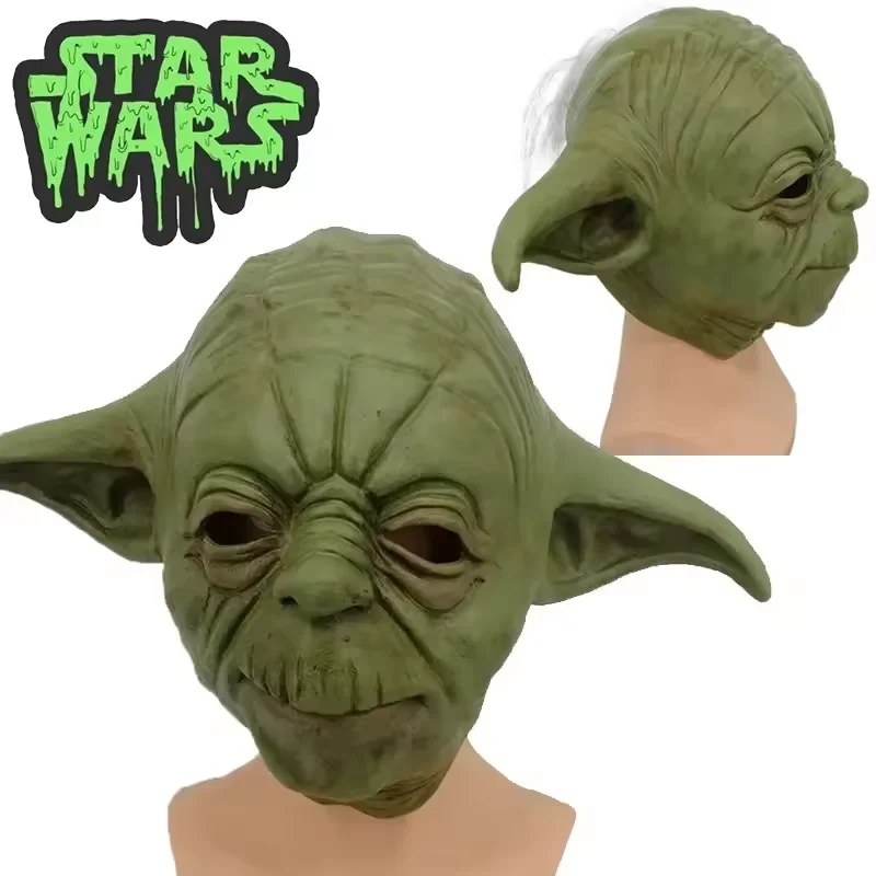 

Star Wars Anime Figure Master Yoda Figure Yoda 3D Mask Figurine Funny Cosplay Headgear Collection Statue Model Ornament Toy Gift