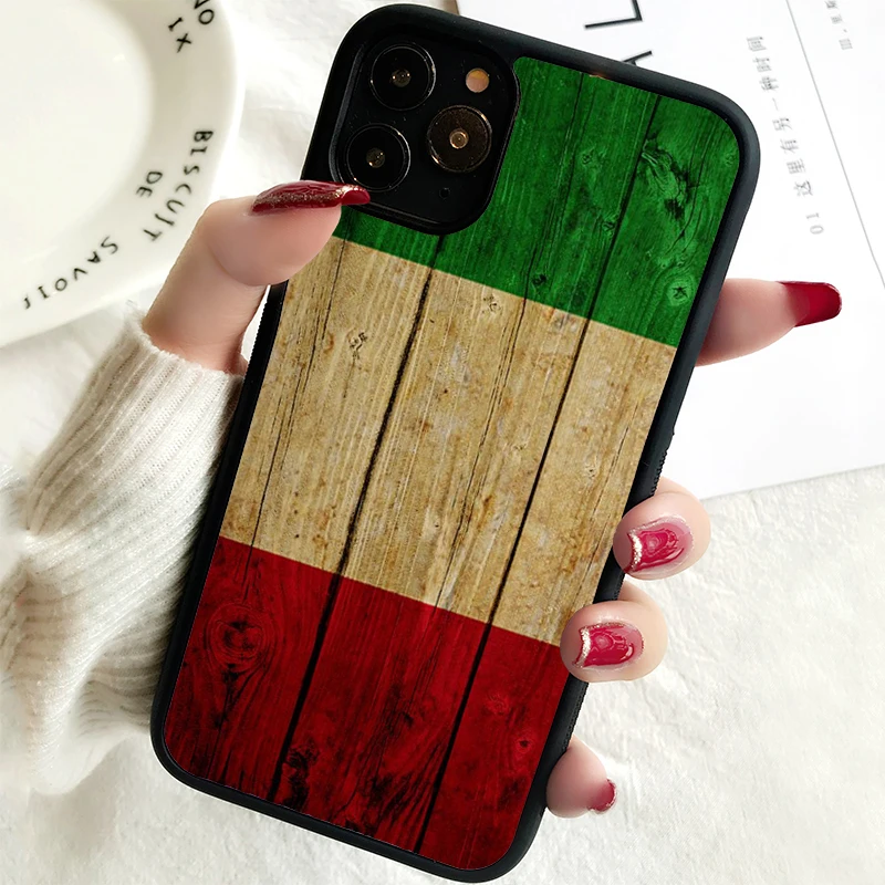 5S SE 2020 Phone Cover Case for iPhone 6 6S 7 8 PLUS X XS XR 11 12 13 MINI 14 PRO MAX Rubber Silicone Italy Italia National Flag