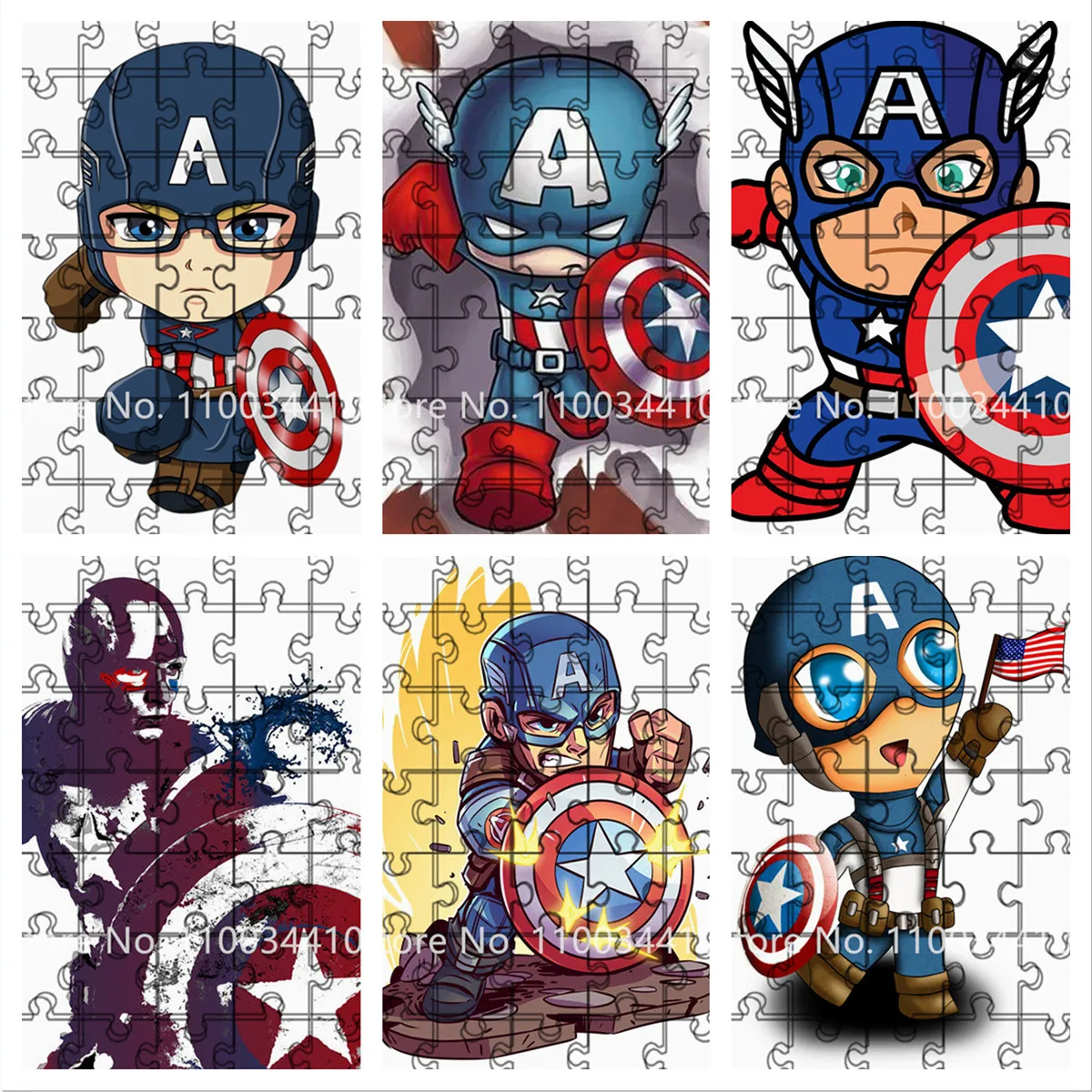 

Marvel Disney Jigsaw Puzzles 35 Pieces Super Hero Cute Captain America Cartoon Wooden Puzzles for Kids Educational Toys Gift