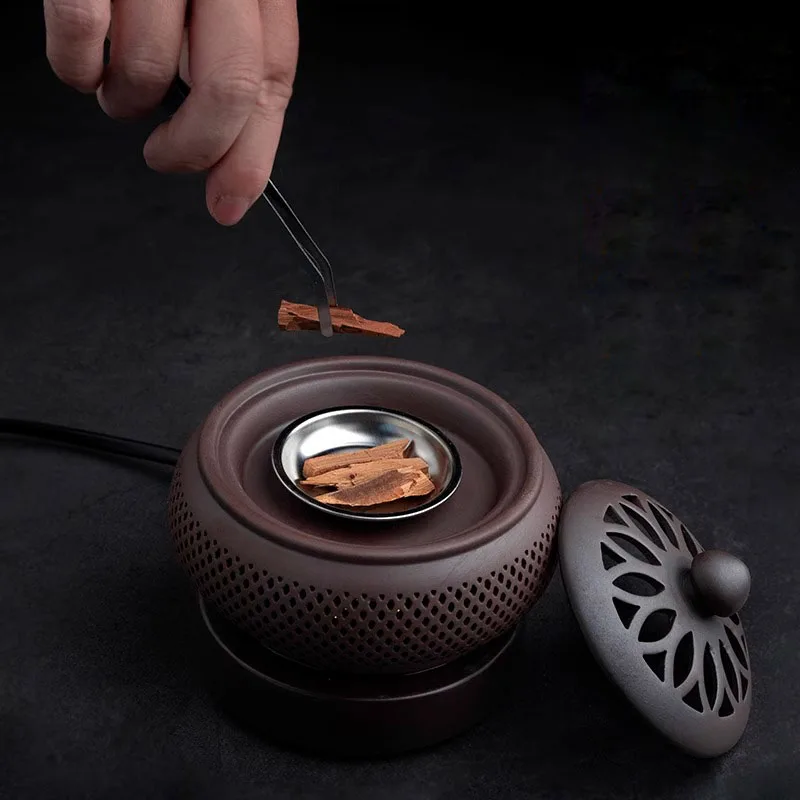 Electric Incense Burner Temperature Controllable Safe Healthy for Natural Wood Particles Fragrant Powder Sandalwood Agarwood