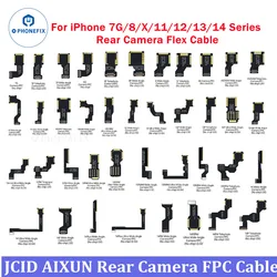 JCID AIXUN 후면 카메라 FPC 플렉스 케이블, 적외선 FPC 플랫 케이블 교체, 아이폰 15, 14, 13, 12, 11 프로 맥스, XS 맥스, 8, 7G 후면 카메라