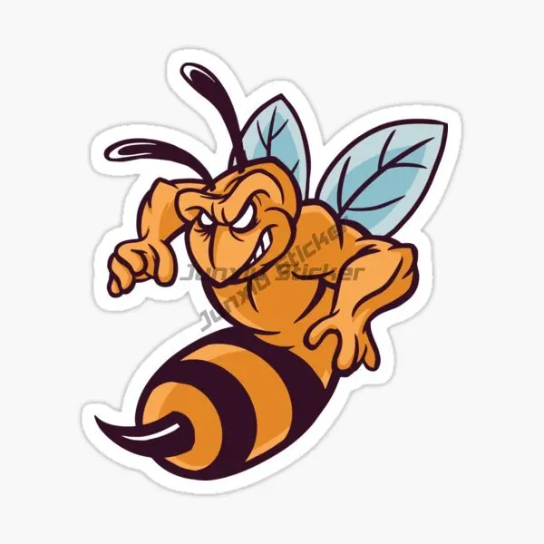 

Angry Bee Car Stickers Helmet Bumper Decal Accessories