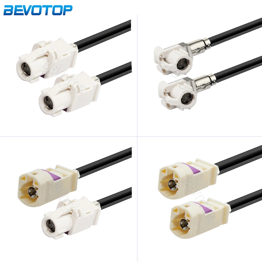 HSD Code B Male to B Female 4 Pin White Connector 4-Core HSD LVDS Cable for Auto Car Combox USB Video Instrument Bridge Wiring