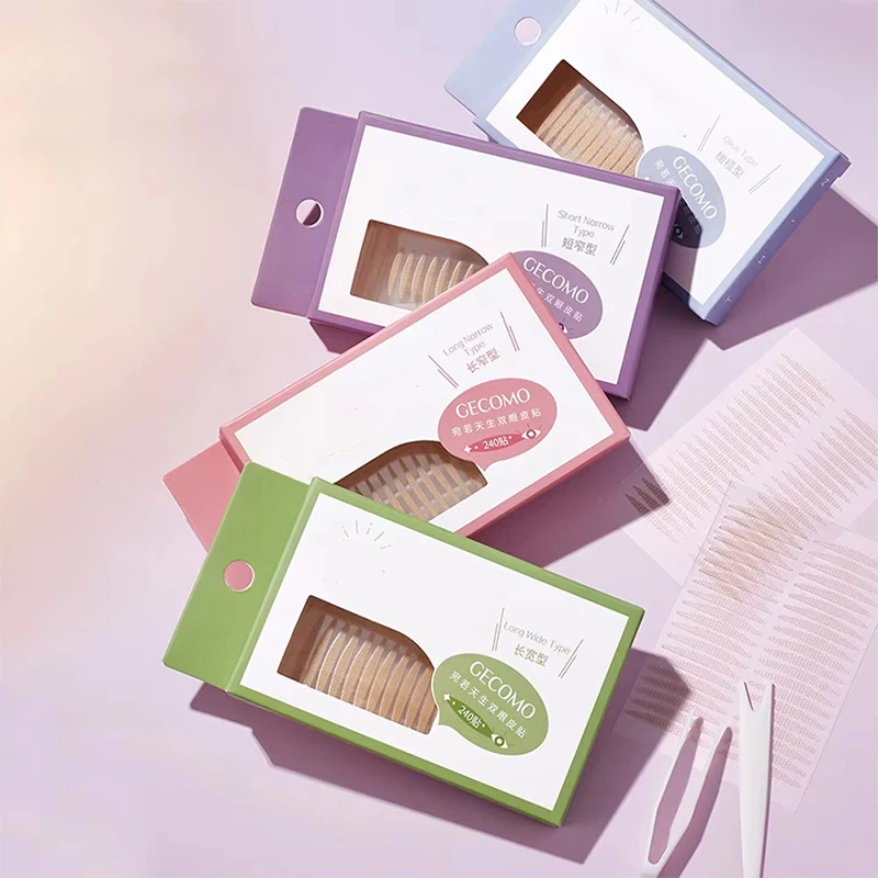 240 قطعة من ملصقات الجفن المزدوج الطبيعية غير المرئية وطويلة الأمد لتشكيل أشرطة تجميل العين الكبيرة لشخص جفن واحد #5