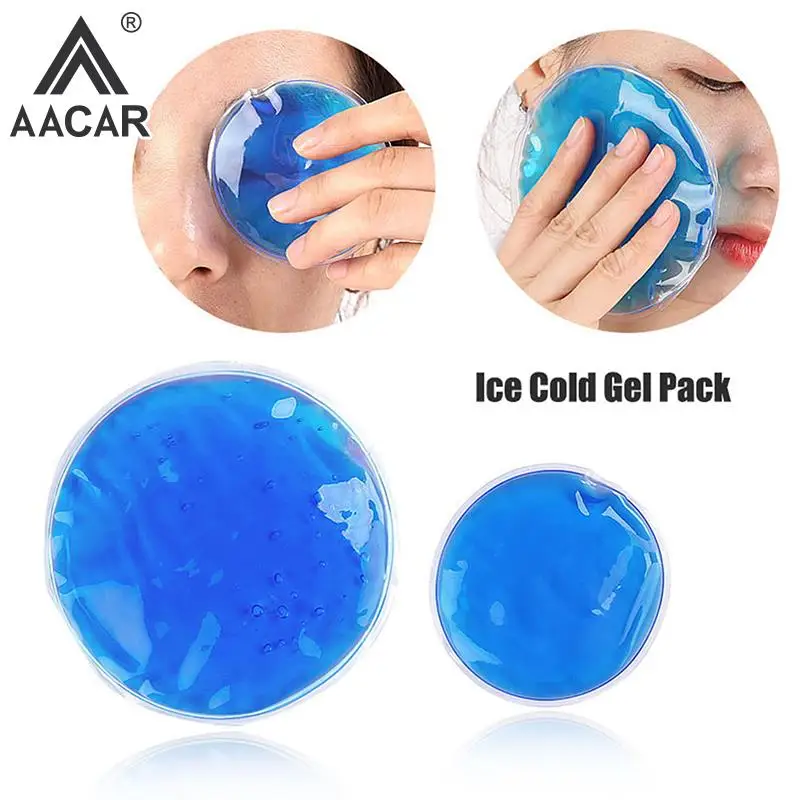 1Pcs 8/11cm Round Reusable Ice Cold Hot Gel Pack Therapy Microwaveable Heat Pain Relief