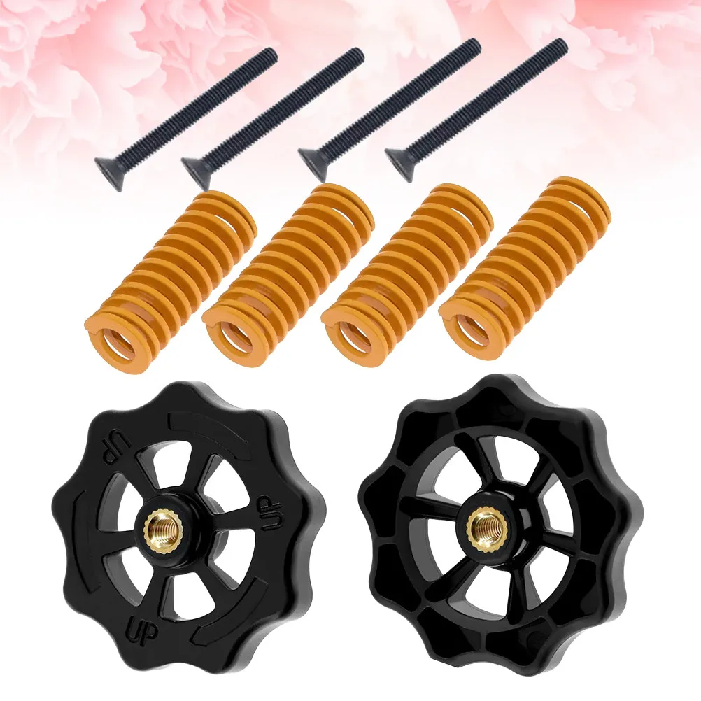 

Upgraded 3D Printer Heated Bed Leveling Kit for Ender-3 - Thread Hand Knobs High Strength Nut Spring Screw Set