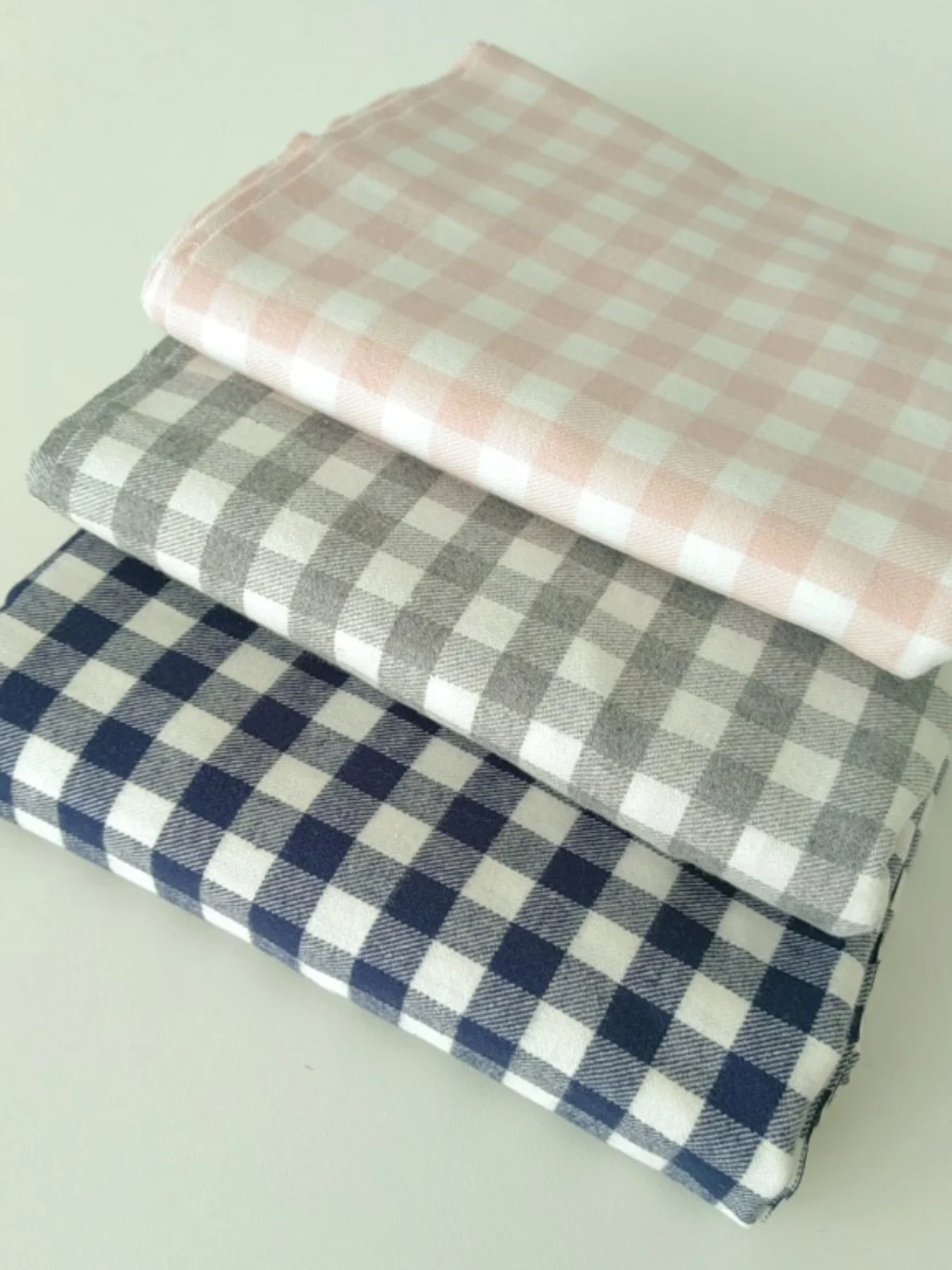 

Ultra Soft Double Sided Flannel Pure Cotton Plaid Home Clothes Spwear Fabric ey Red Light Pink Autumn Winter Home Fabric