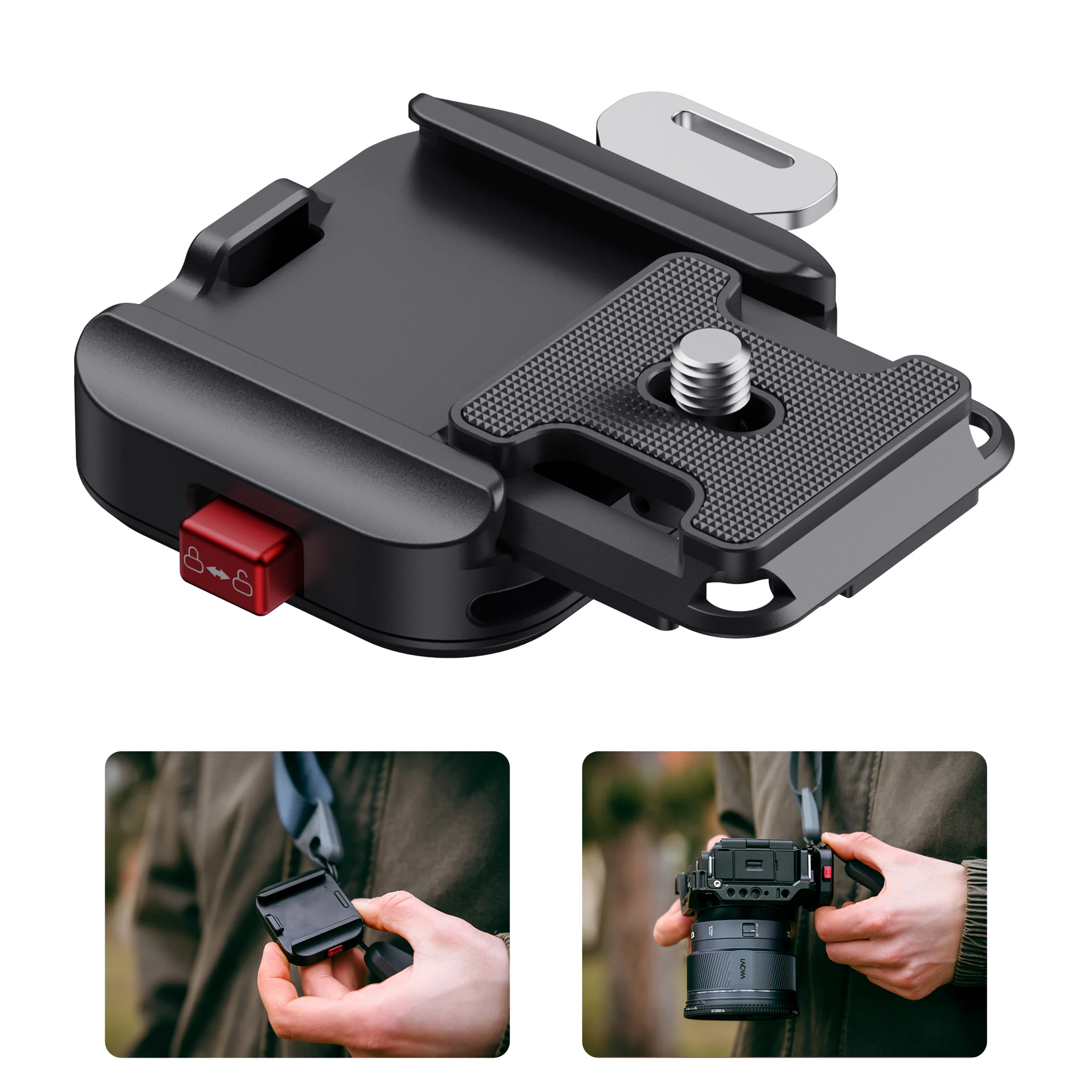 

Freewell Quick Release Clamp Compatible with Camera Strap DSLR and Digital Cameras, Supports Up to 6KG Photography Accessories