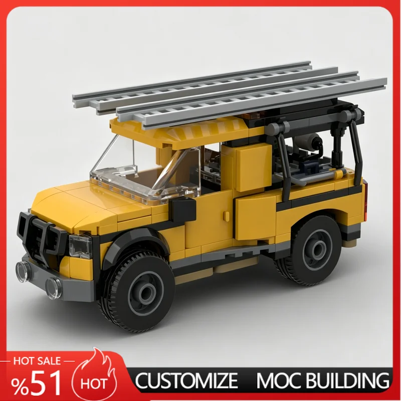 NEW 233Parts Construction Service Truck Off-Road Utility Vehicle Model Creative MOC Building Blocks DIY Assembly Toy For Display