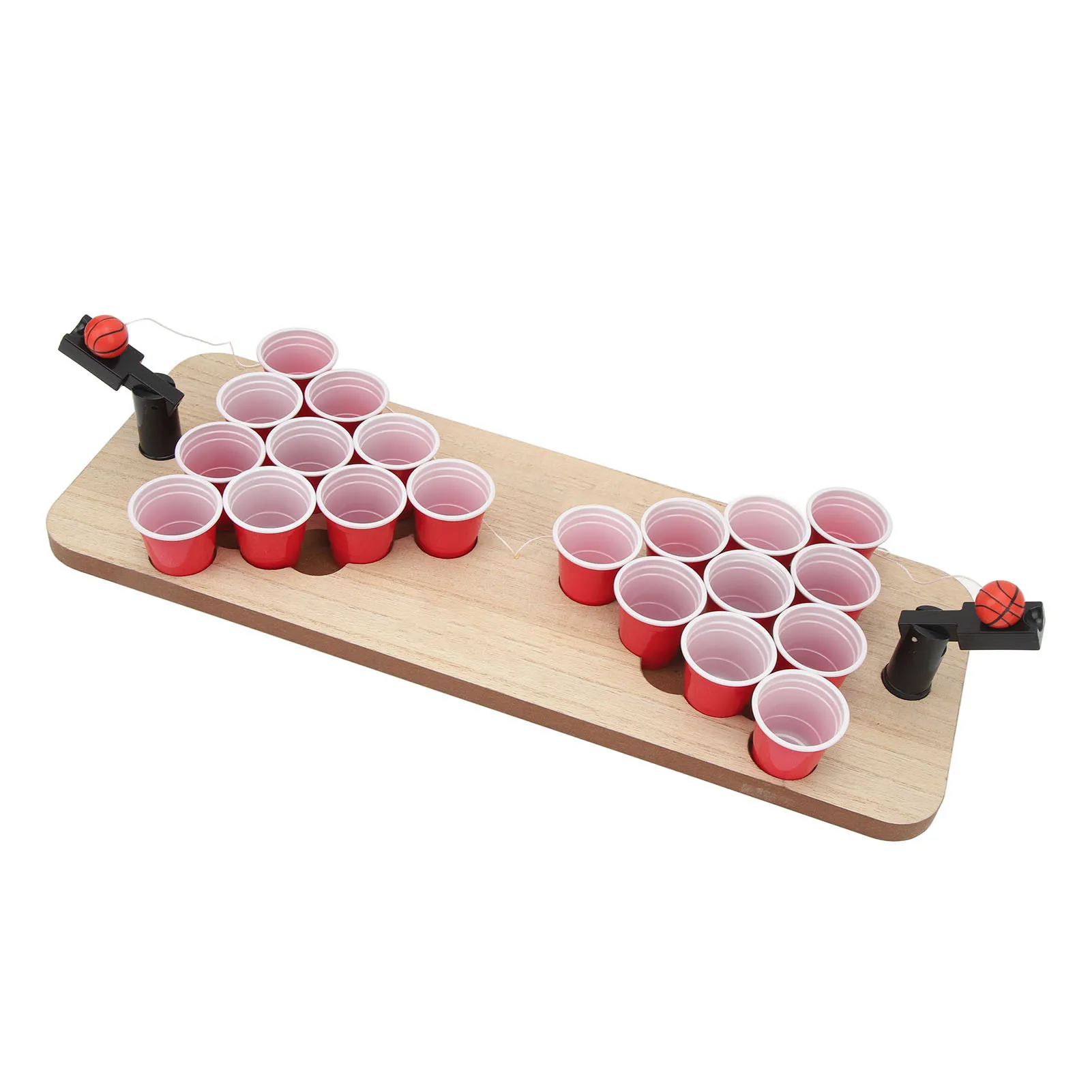 Beer Pong Drinking Game Beer Pong Table Board Pine Wood and Plastic Great Gift Fun Compact with Cups for Adults for Party