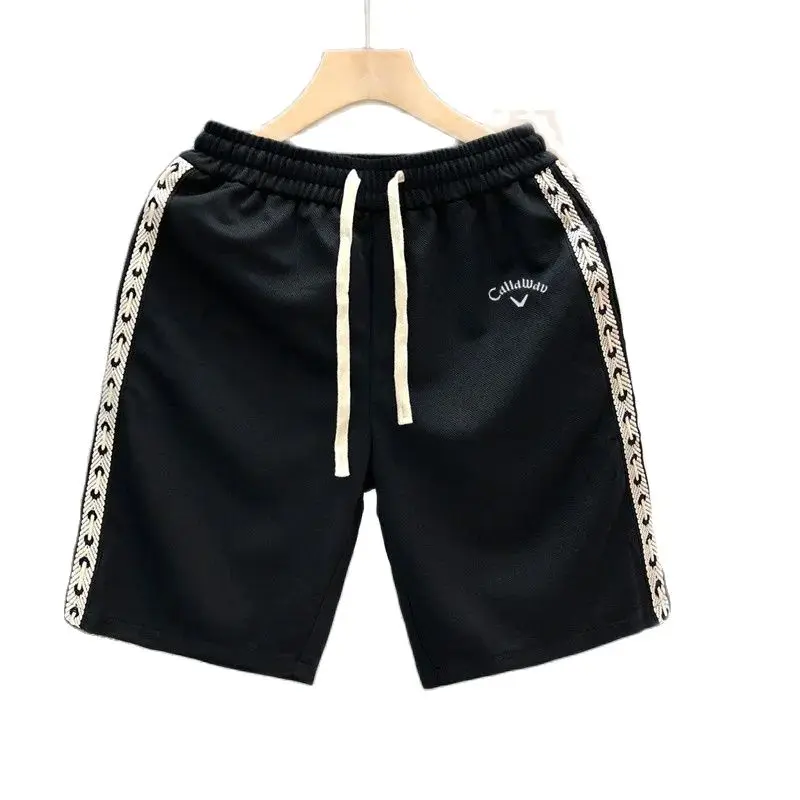 

골프 반바지 Chaopai Casual Shorts Summer Golf Wear Men 2024 High Quality Golf Shorts Fashion Sports Quarter Pants Men's Golf Apparel