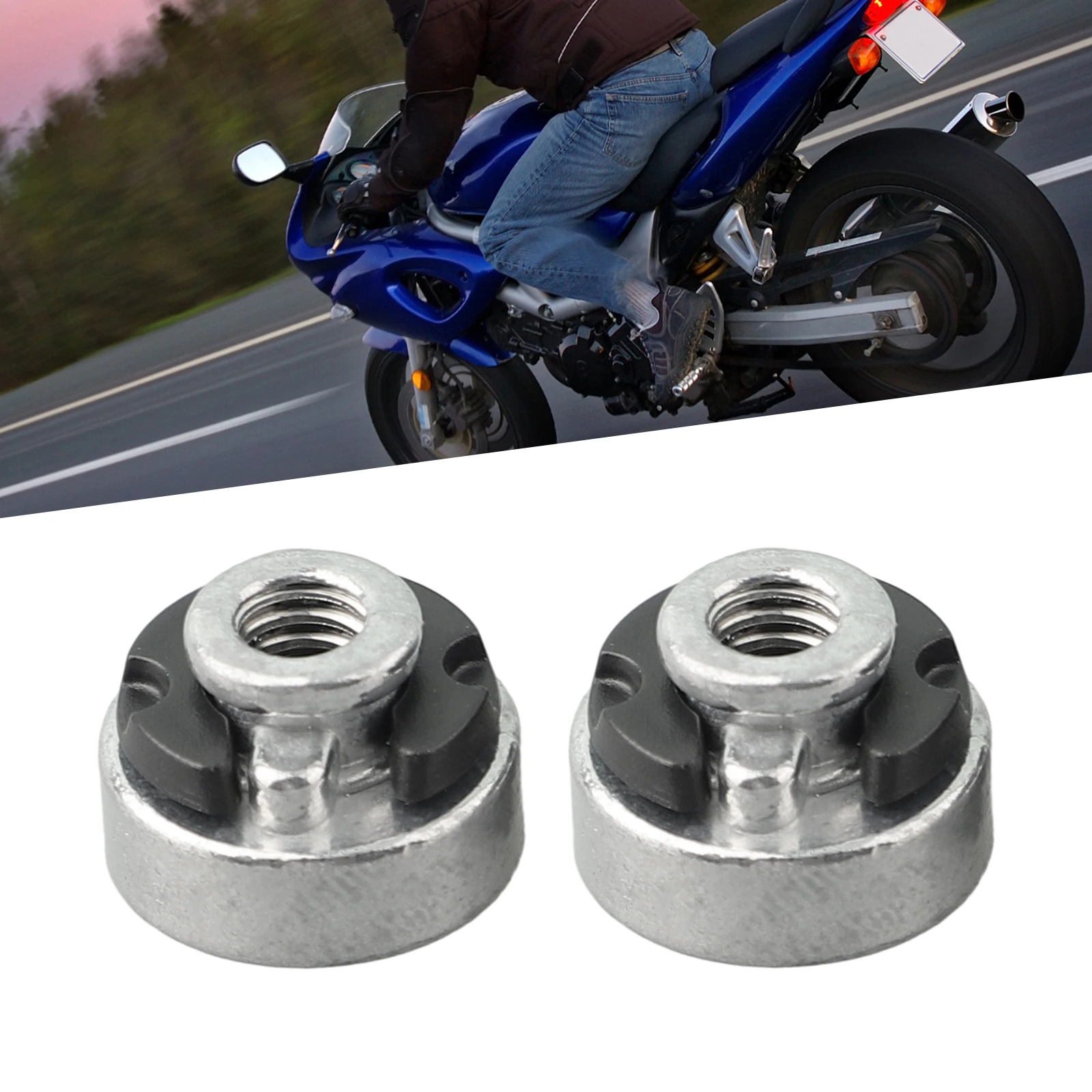 Customizable Options, 2Pcs Motorcycle Bike Rear Seats Nuts Kit for , Upgrade your Bike's Seat Mount Customizable
