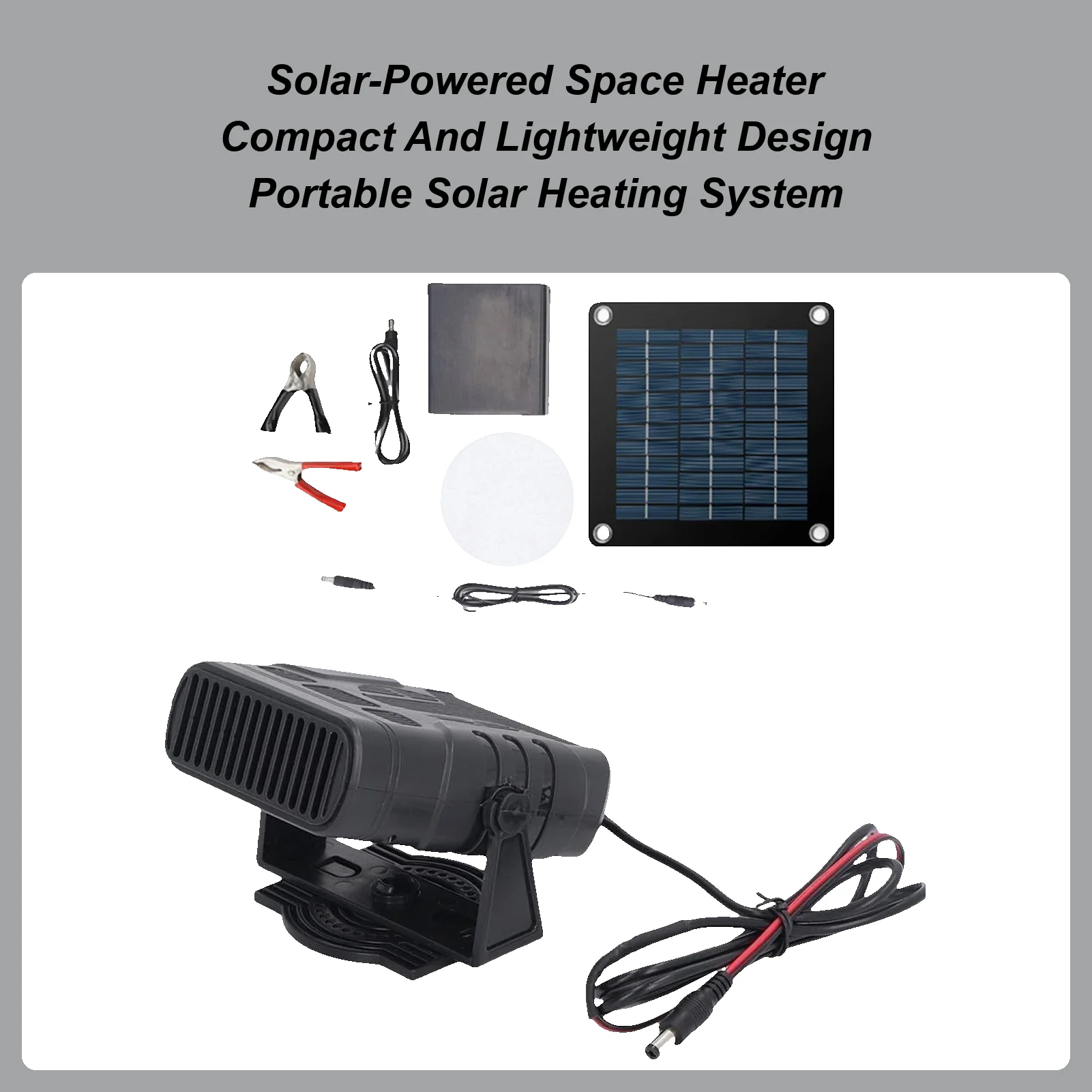 Calentador Solar para gallinero, calentador de engranajes de viento compacto de 20W, calentadores portátiles de invernadero con energía Solar para invernadero de coche doméstico