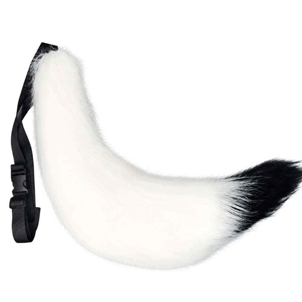 

Fluffy Faux Fur Plush Cosplay Tail Belt Wolf Tail Big Plush Fox Tail Cosplay Handmade Adjustable Furry Cosplay Tail