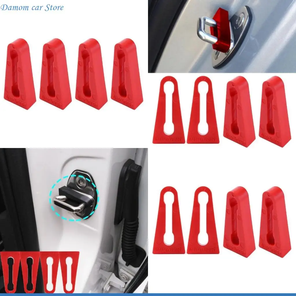 A2UC 4 Pack Car Door Lock Shock Absorbers Pads Sound Deadener Damper Reduce Noise And Vibration Suitable For Enhances Comfort