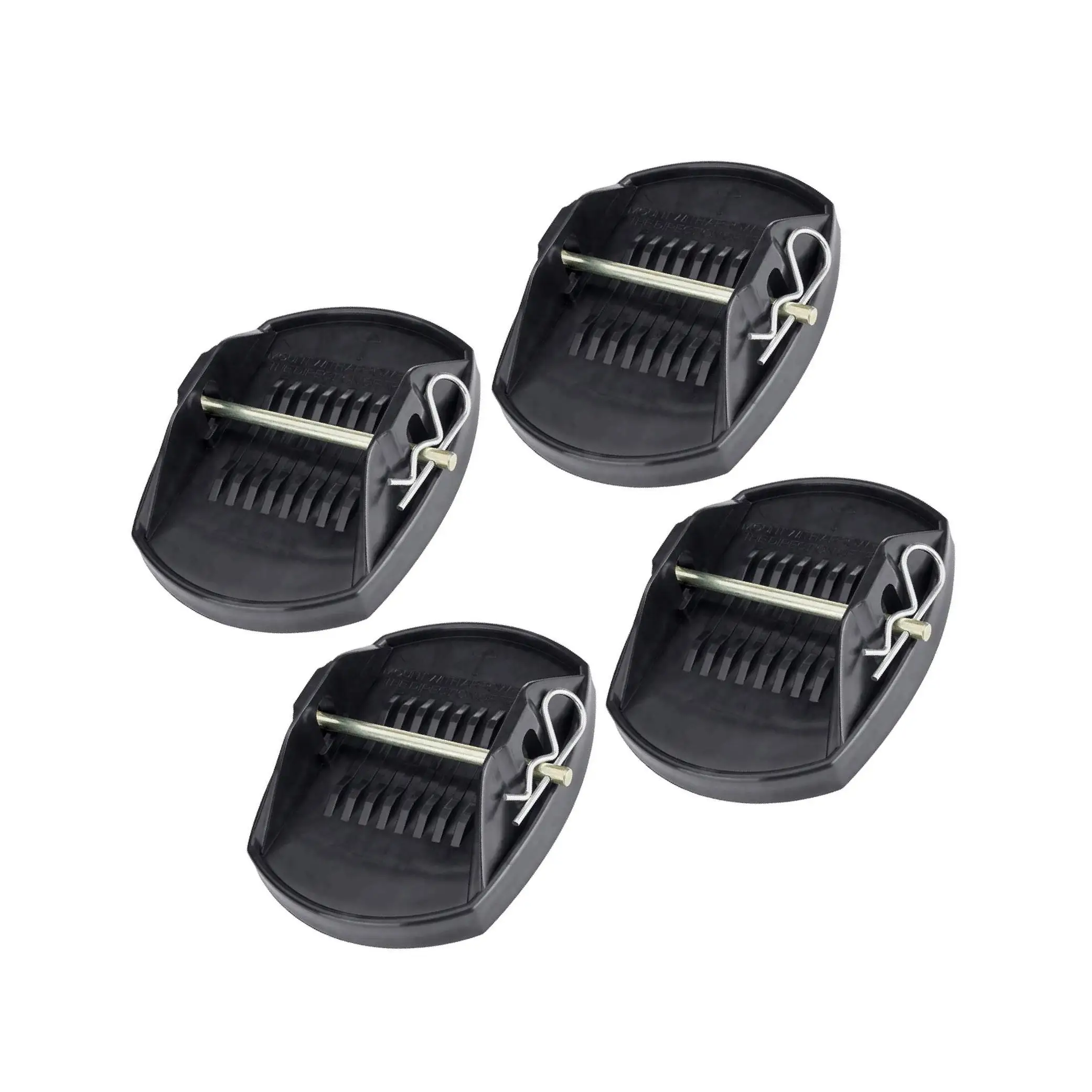 4 Pieces Caravan Jack Pads Wheel Foot Leg Support Fit for RV Trailers