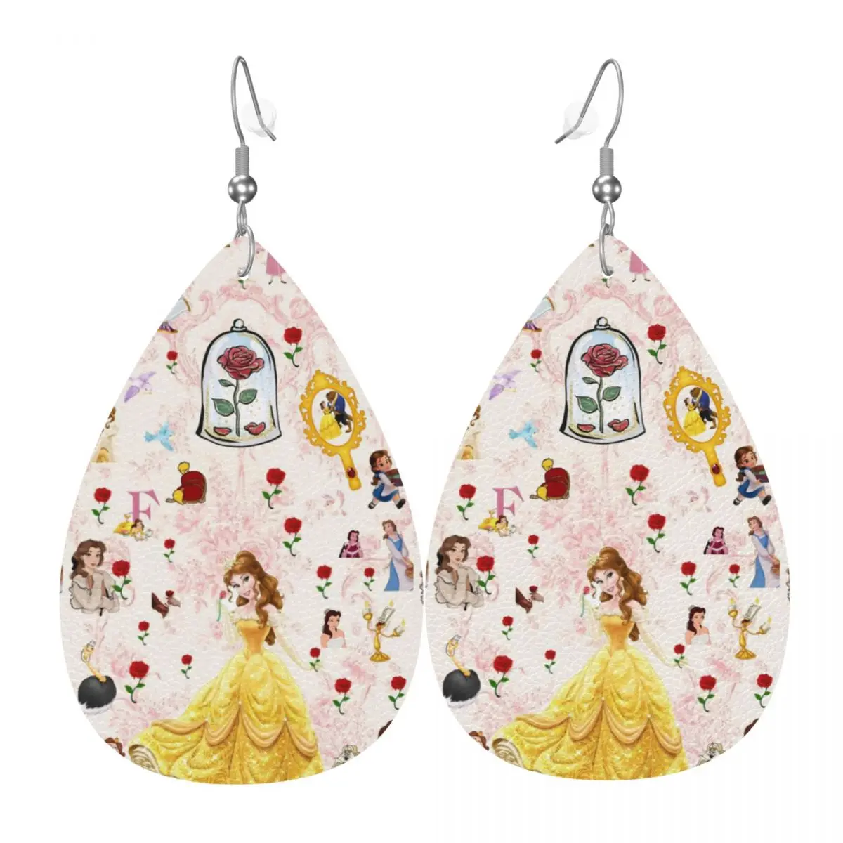 

Кожаные серьги «Красавица и Чудовище» для женщин, в форме капли, подвесные, ювелирные украшения