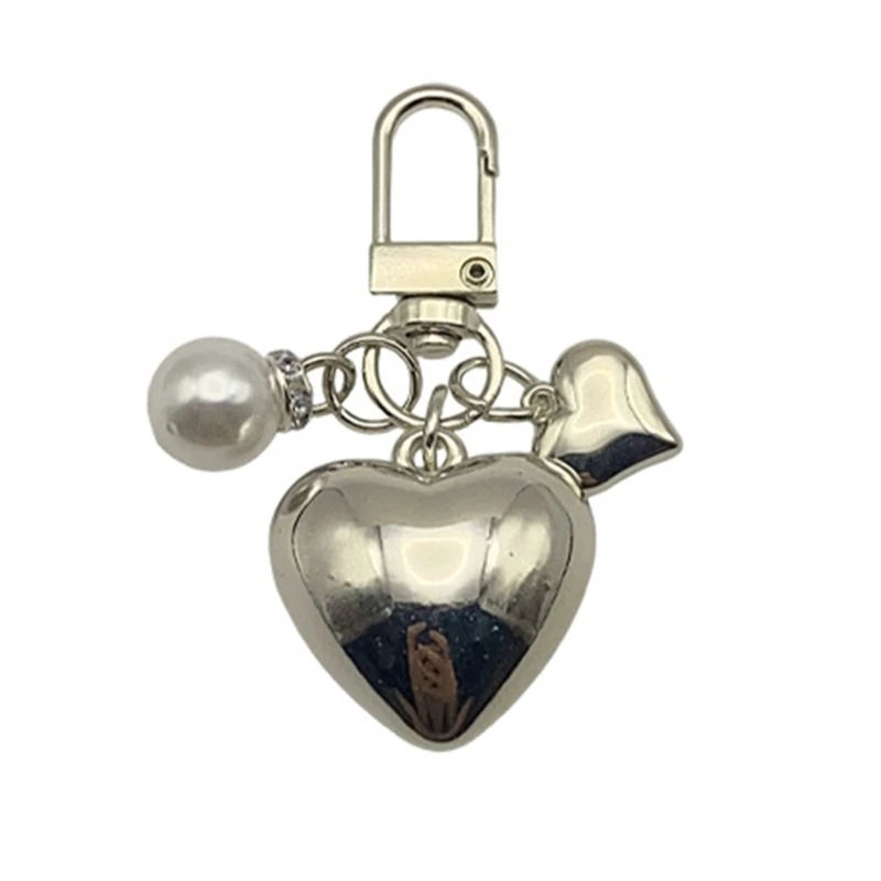 Versatile Sturdy Alloy Heart and Pearls Charm Pendant Fashion Accessory for Jewelry Enthusiasts for Various Occasions