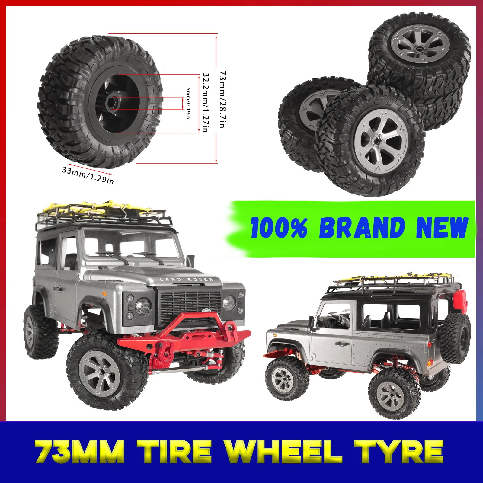 4 stuks 73mm Band Wiel Band voor MN D90 MN98 MN99s WPL C14 C24 C24-1 C34 C54 B14 B24 B16 B36 Fayee FY002 FY003 RC Auto Upgrade Onderdelen