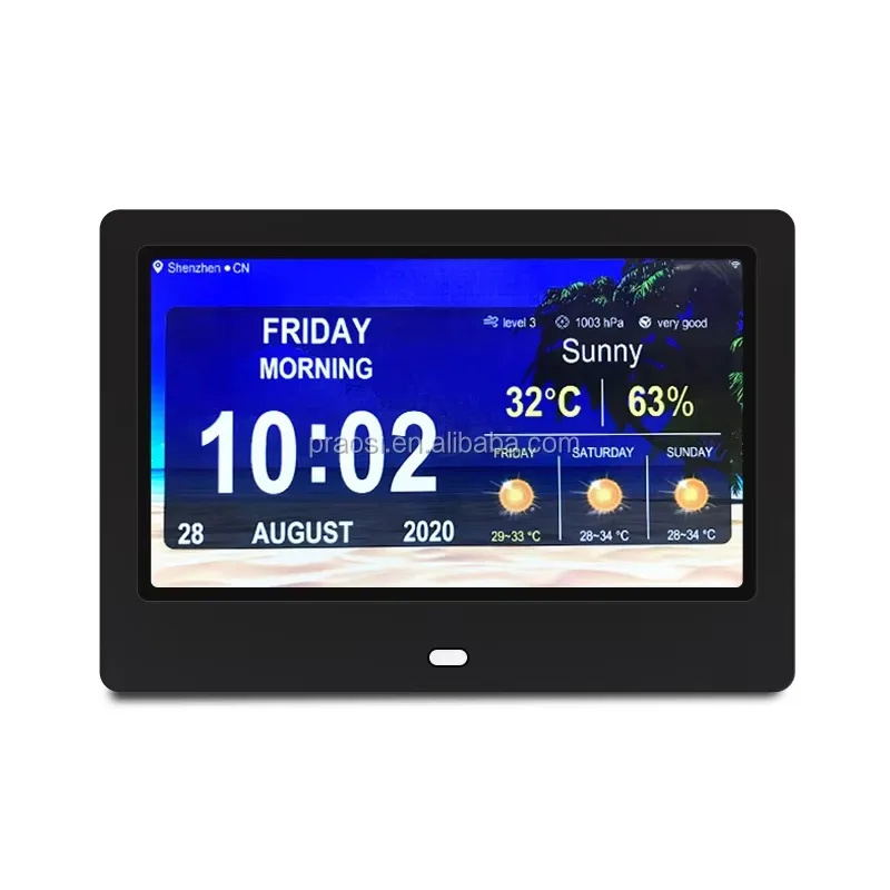 Smart 7-inch WiFi Digital Calendar Day Clock 16:9 Digital Day Clock Wifi Weather Station Electronic Wall Calendar Clock