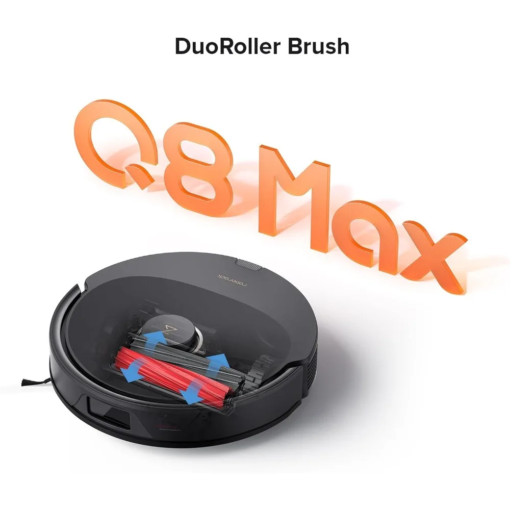 Q8 Max Robot Vacuum and Mop Cleaner, DuoRoller Brush, 5500Pa Strong Suction, Lidar Navigation, Obstacle Avoidance