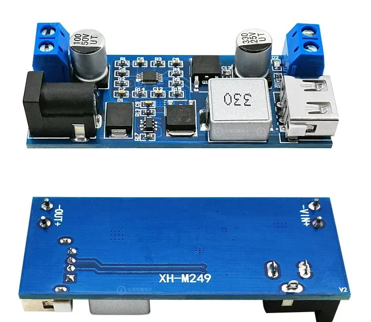 

10pcs/lot XH-M249 DC 5V6A Voltage Reduction Module 12V24V to 5V Power Supply USB Charging 5A High Power 30W