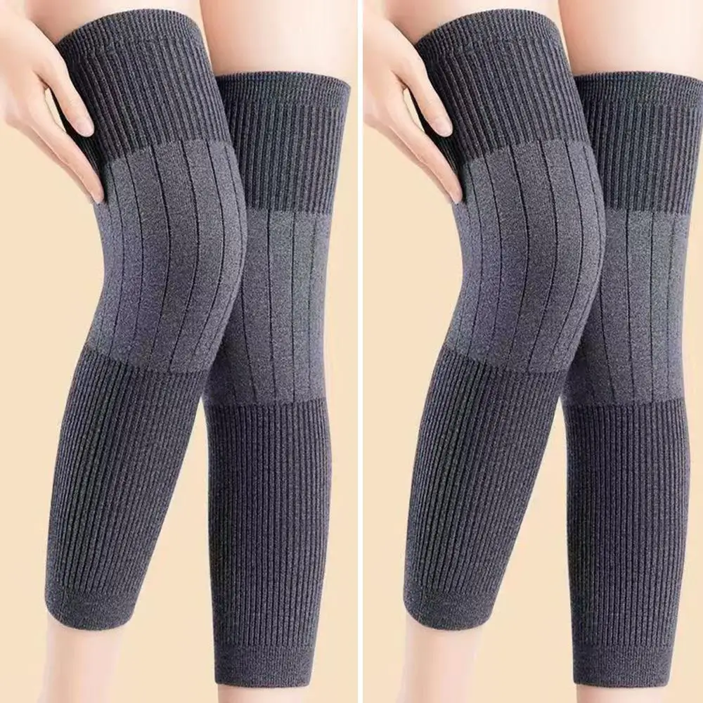 1 زوج الكشمير تدفئة الساق الركبة حامي Coldproof جوارب السيقان الصوف نيباد الساق الأكمام يندبروف النساء الرجال الركبة أدفأ