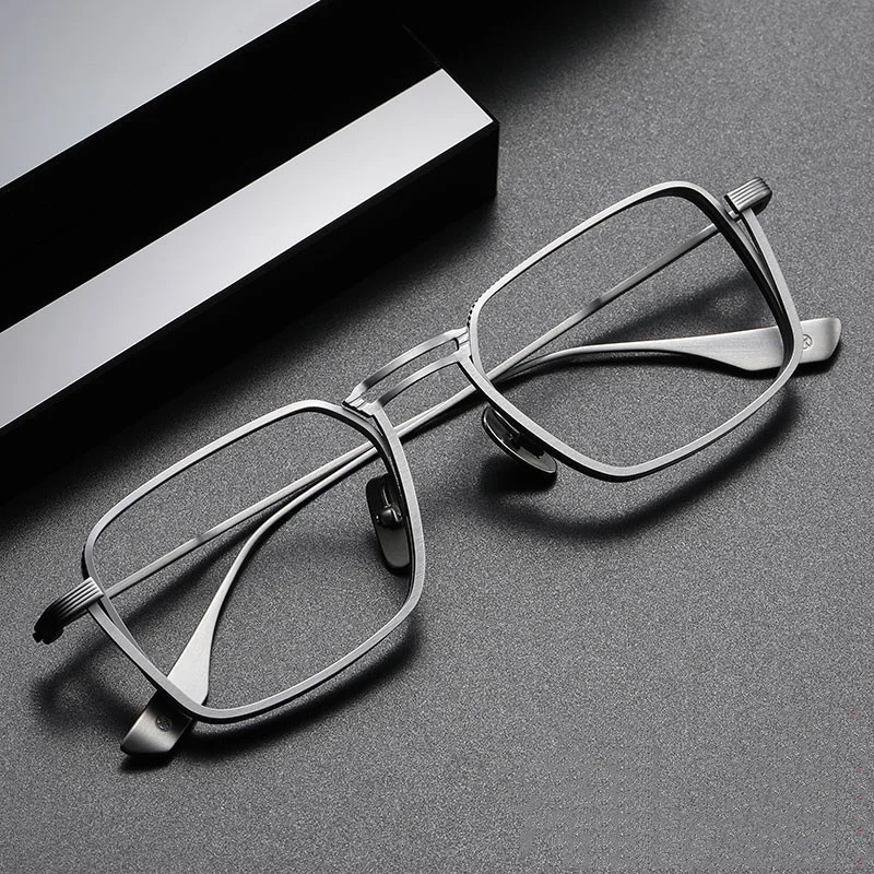 

FG Square Full Metal Frame Reading Glasses Vintage Presbyopic Glasses Men Anti-Scratch Diopter Eyewear 0 +1.0 To +4.0